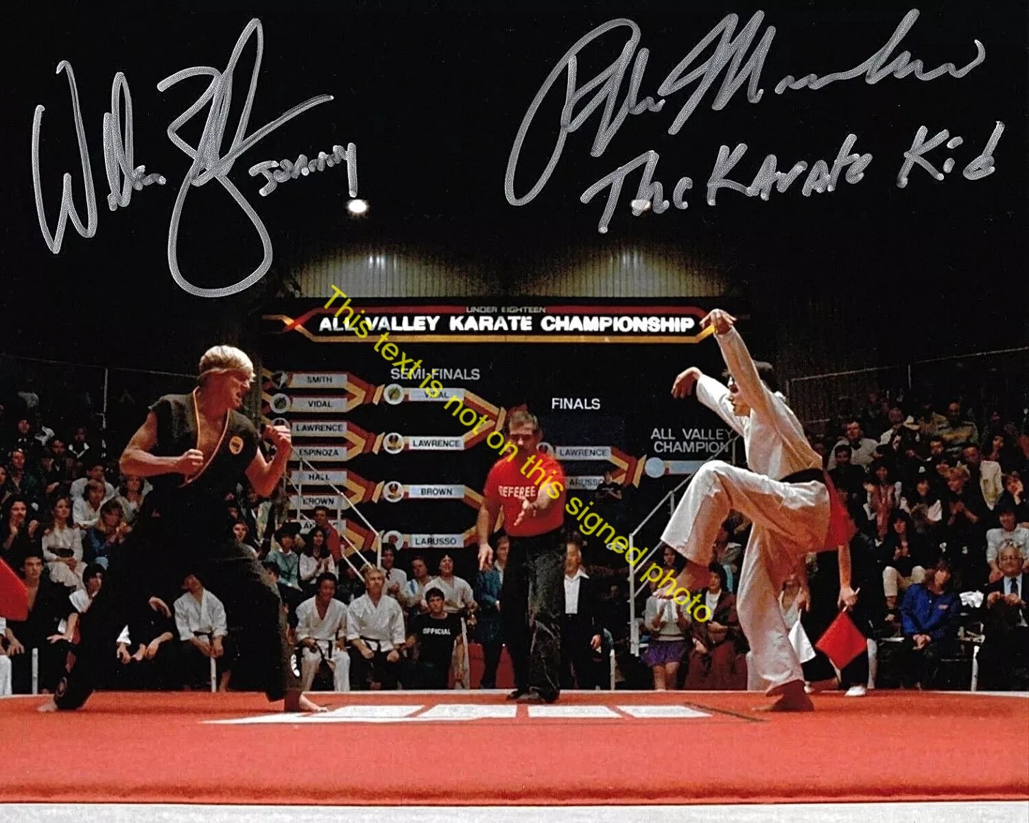 Ralph Macchio William Zabka Karate Kid Cobra Kai Signed Autograph Photo HD115