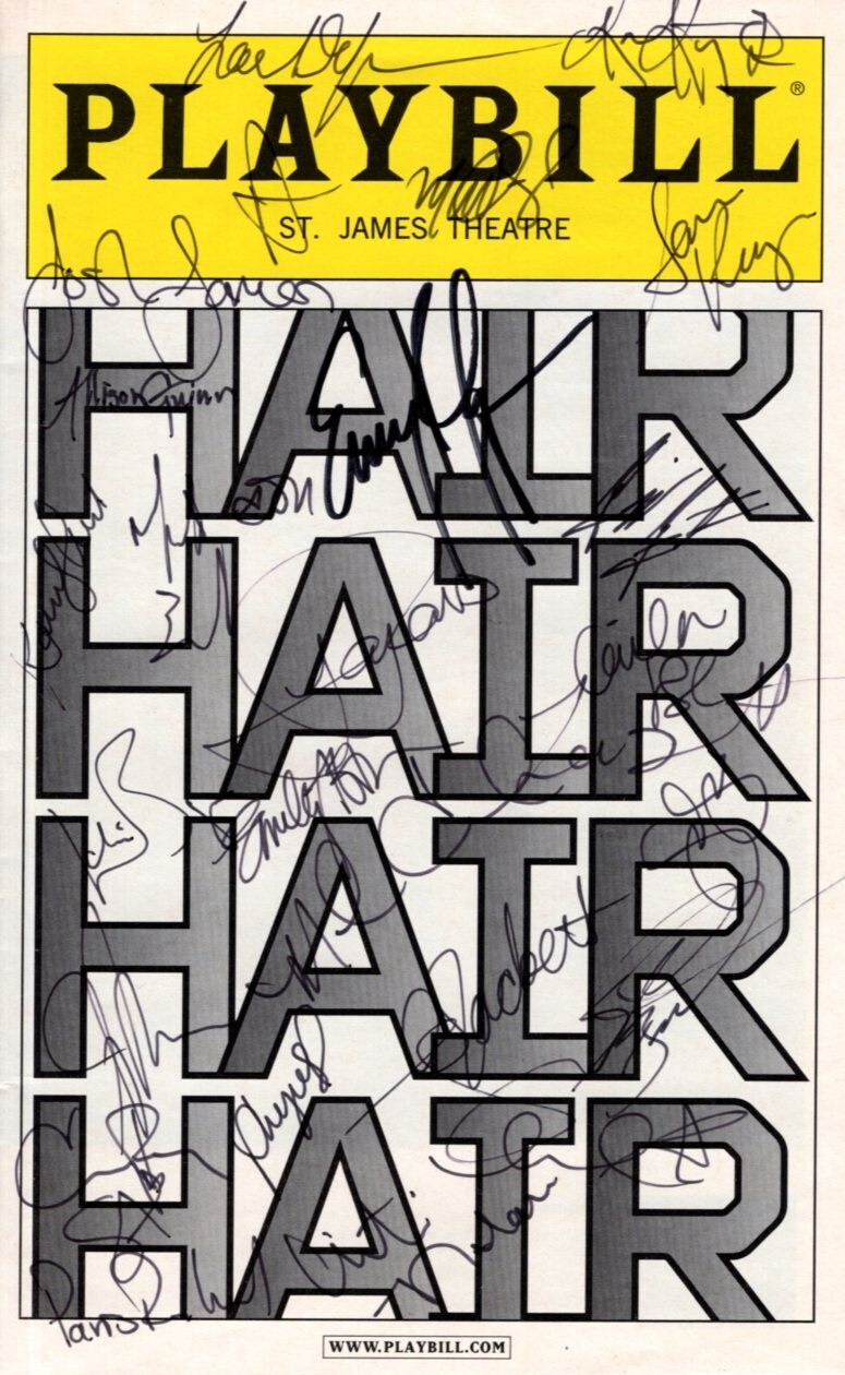 Hair Signed Autographed Cast Playbill