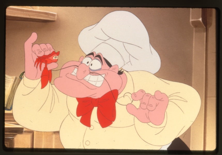 The Little Mermaid 1989 Animation Original Photo Transparency Sebastian & Chef