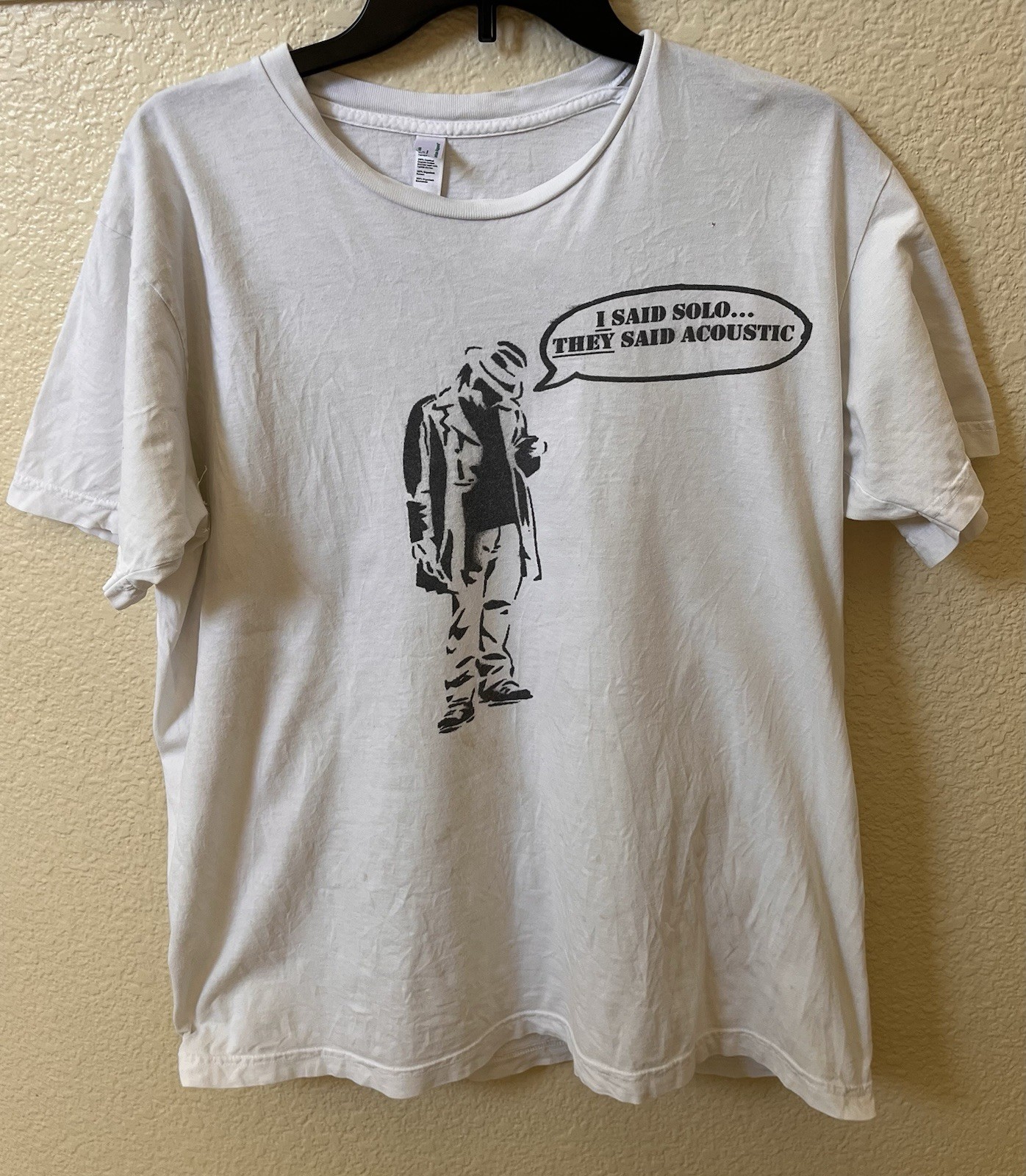 Neil Young L Shirt Twisted Road Tour 2010 Acoustic US Made Cotton