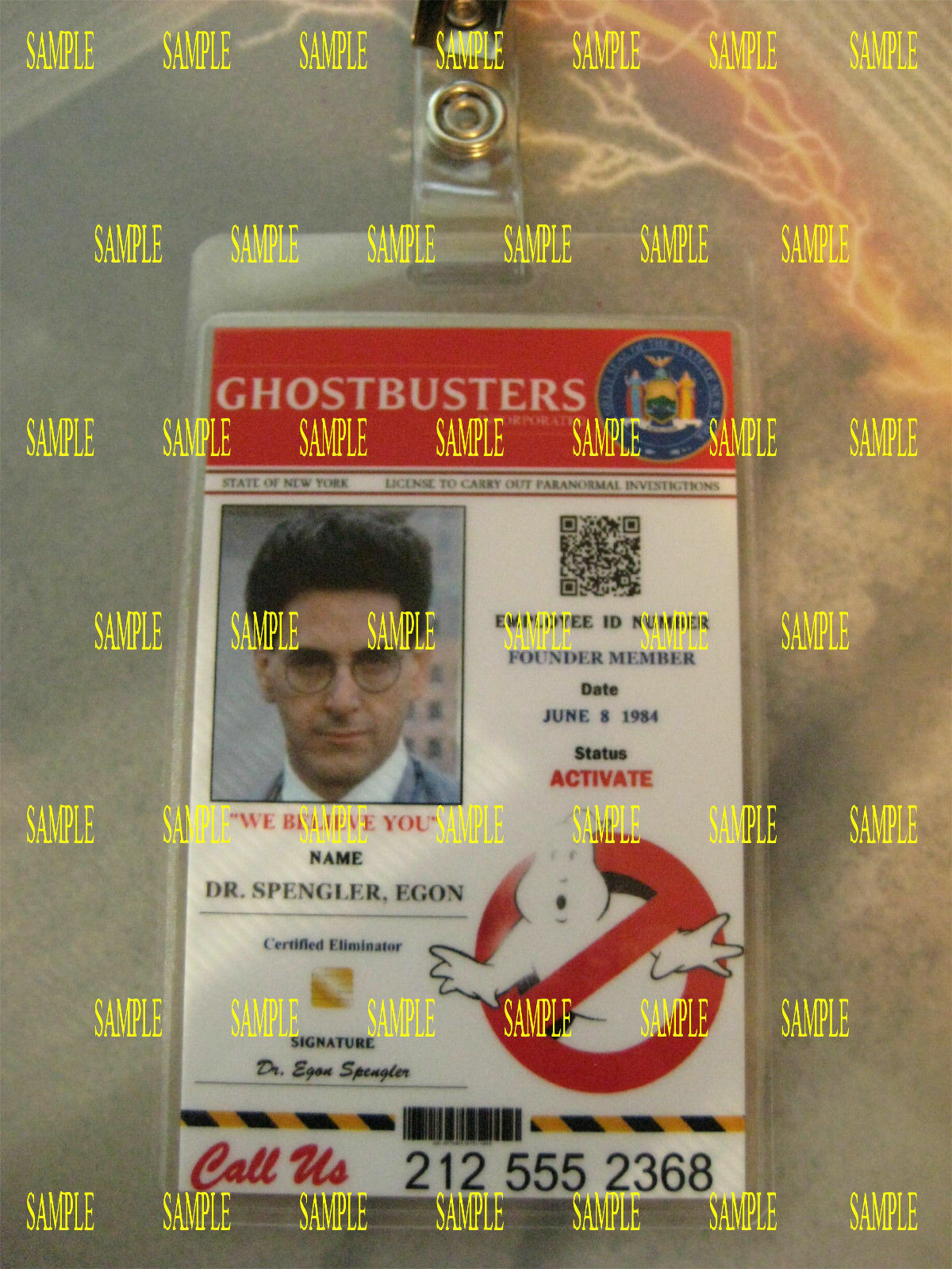 Ghostbusters 1984 – Egon Spengler – I.D. Badge – B3G1F