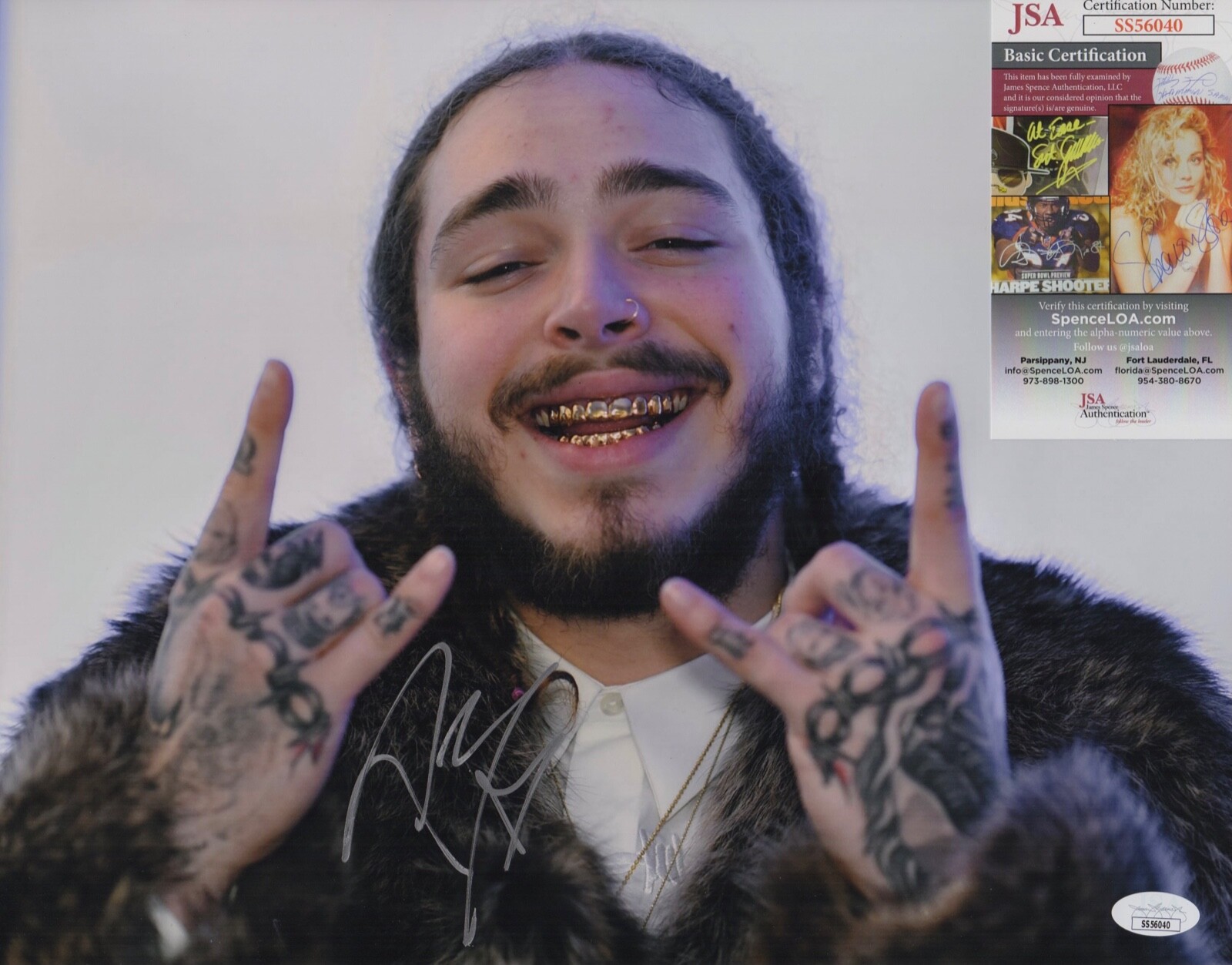 Post Malone Signed 11×14 Photo (SiriusXM Studios NYC 11/30/2016) JSA COA SS56040