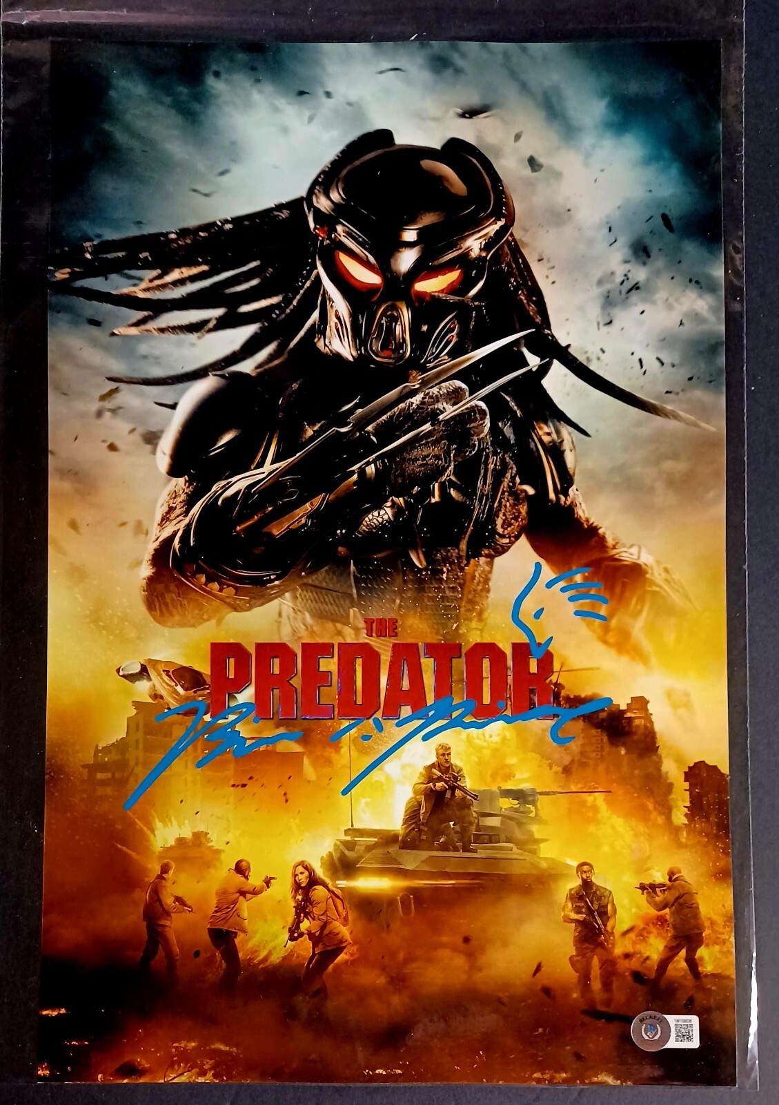 The Predator Poster Autographed By James Douglas (Beckett COA) 11×17