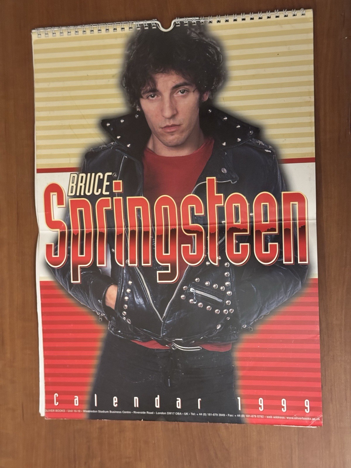 Bruce Springsteen Wall Calendar 1999 Full Color Photos from 70’s and 80’s