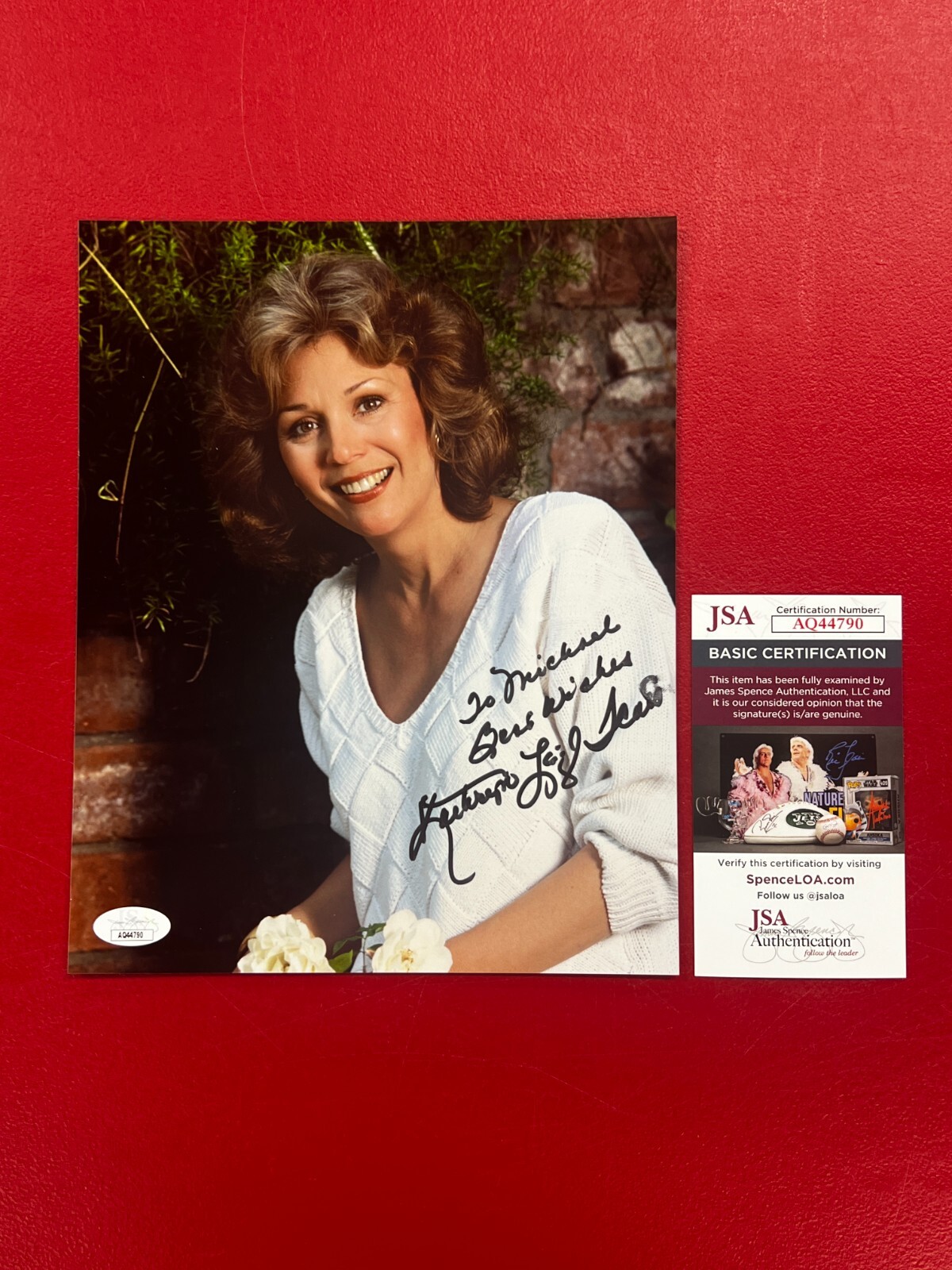 Kathryn Leigh Scott Signed 8×10 Photo w/ JSA Cert “To Michael, Best Wishes.”