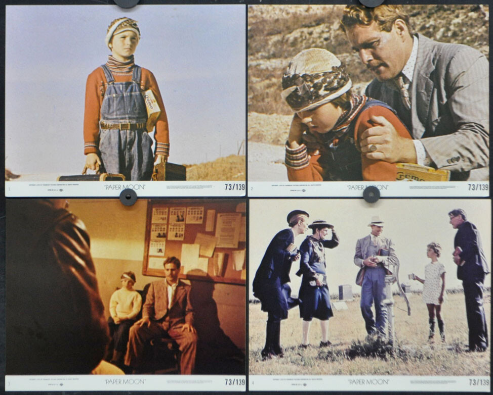 PAPER MOON 1973 ORIGINAL 8X10 LOBBY CARD SET RYAN O’NEAL TATUM O’NEAL