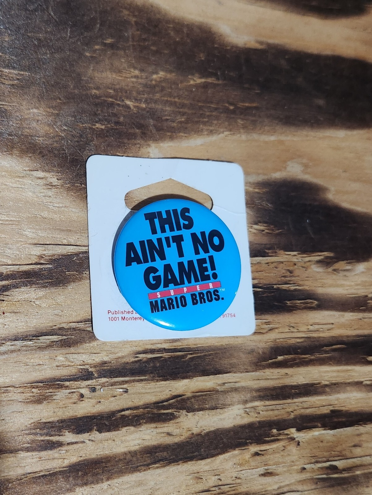 Super Mario Brothers 1993 Movie Button Vintage Pin Nintendo