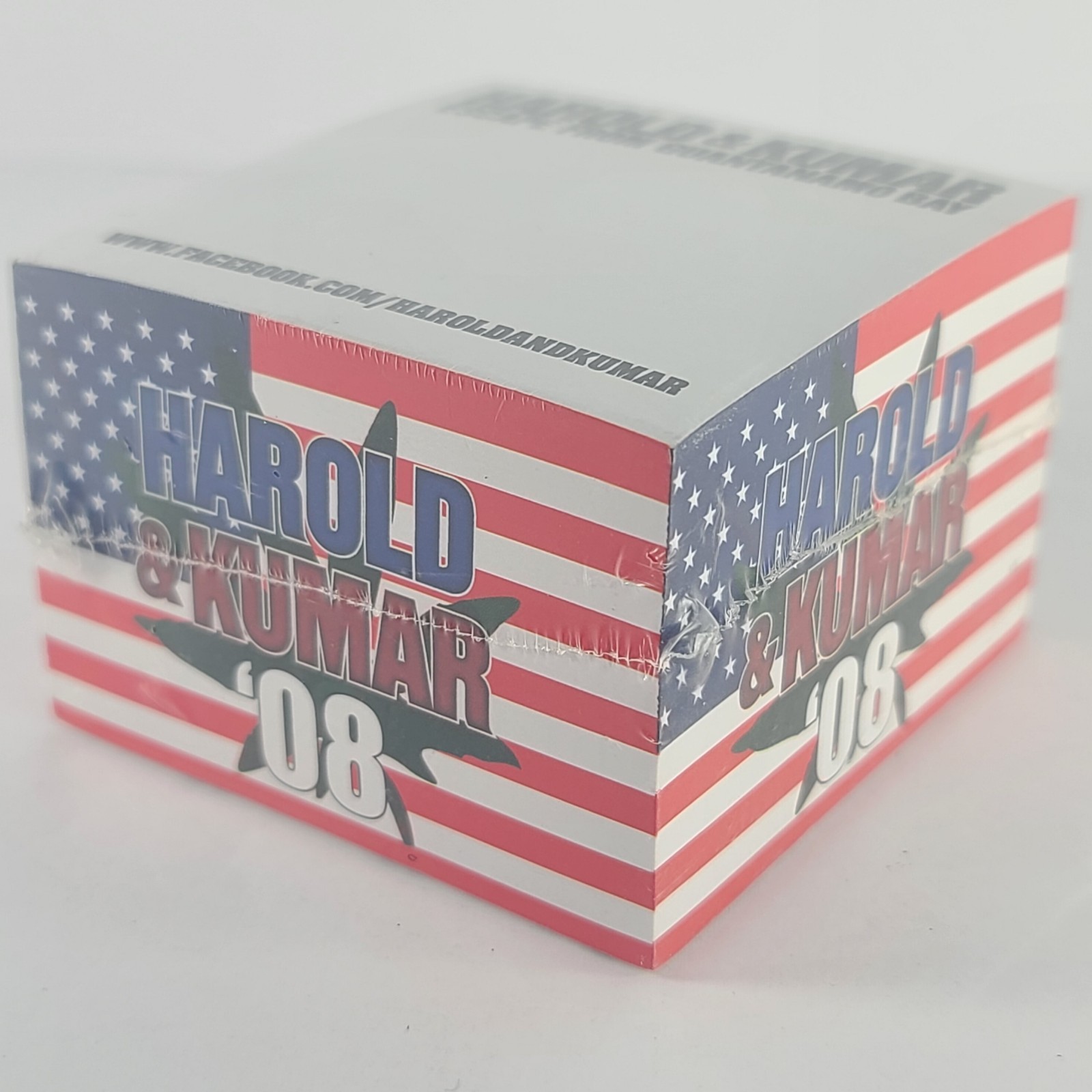 HAROLD & KUMAR ’08 ESCAPE PROMO 3″ Cube Paper Note Pad Tear Off Block WEED POT