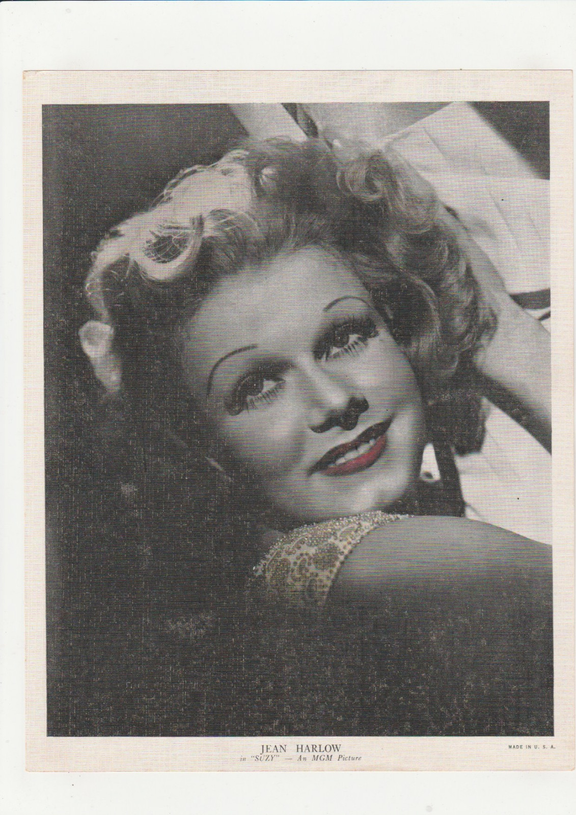 Jean Harlow original 1930’s Vintage Publicity Photo “Suzy” 8×10 MGM rare
