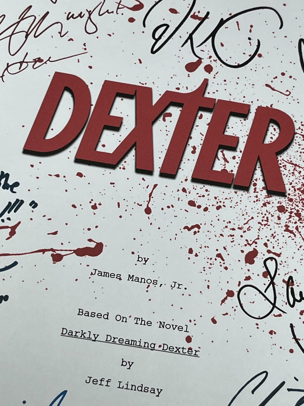 Dexter Pilot Script Signed- Autograph Reprints- Dexter TV Show
