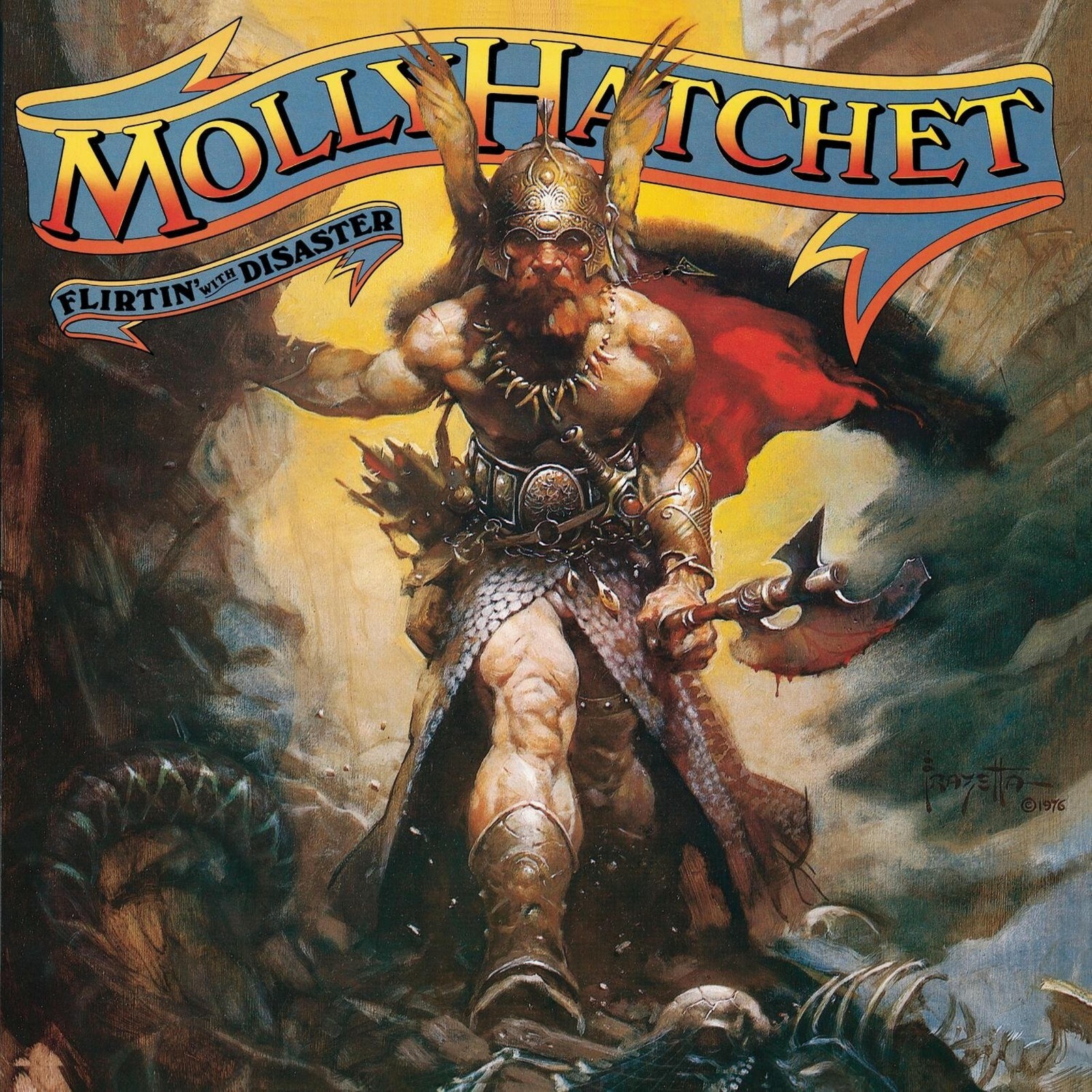MOLLY HATCHET Flirtin With Disaster BANNER 3×3 Ft Fabric Poster Flag album cover