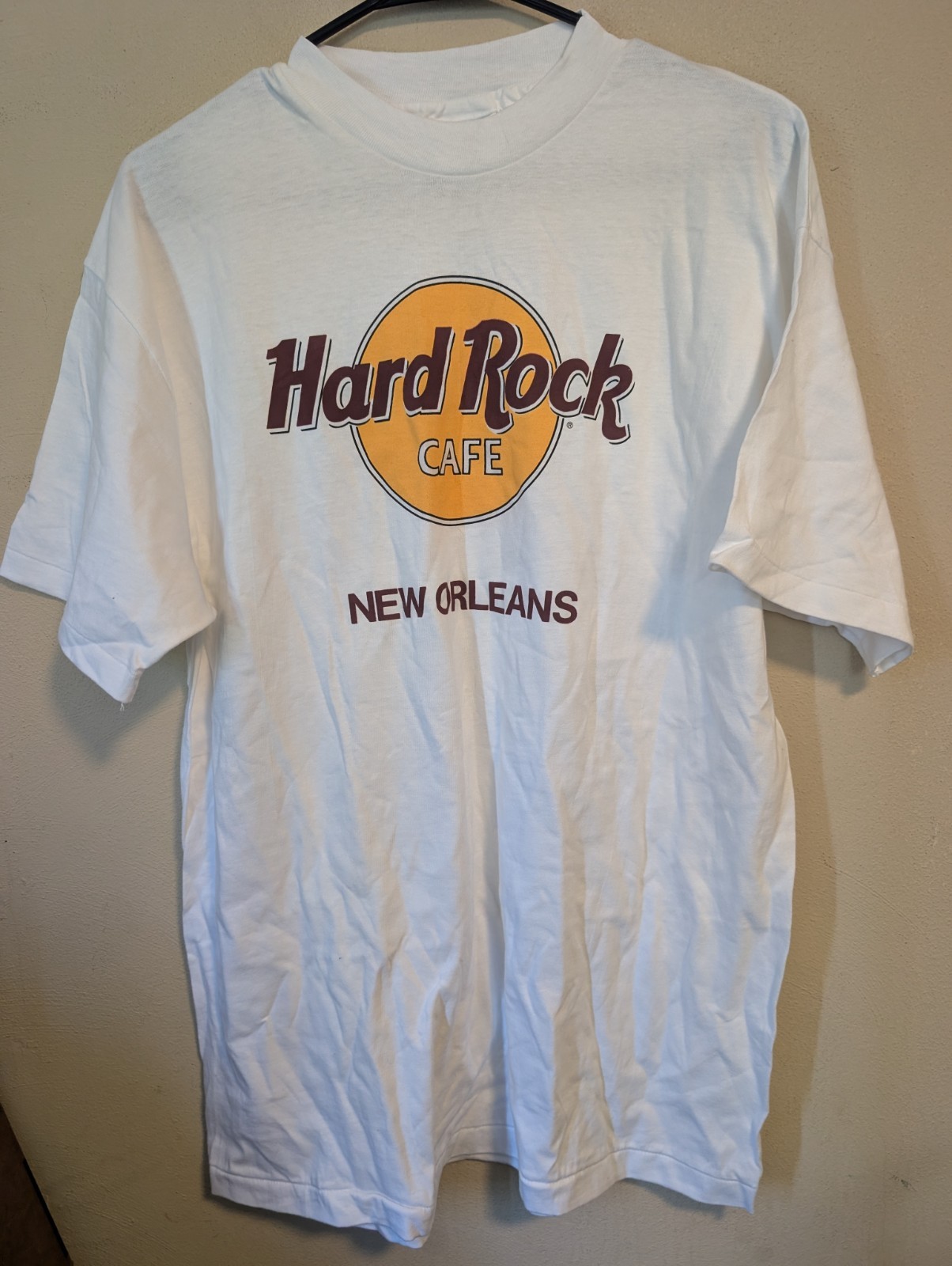 Vintage 90s Hard Rock Cafe NEW ORLEANS Souvenir T-Shirt USA Large 42-44 White