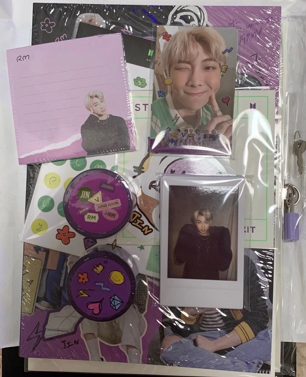 BTS Deco Kit RM Complete Full SET | MINT | Photo Card: OT7 |Random Photocard RM