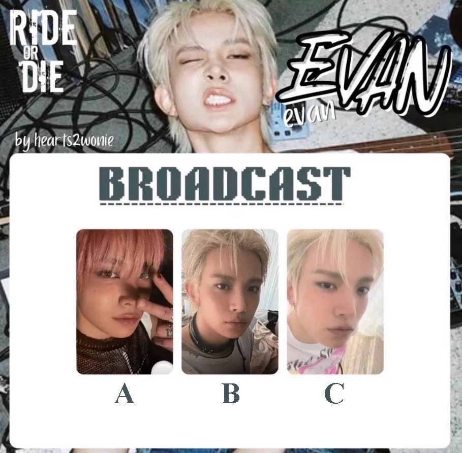 【Proxy service】Evan Heeseung Ride or die Official Broadcast photocard