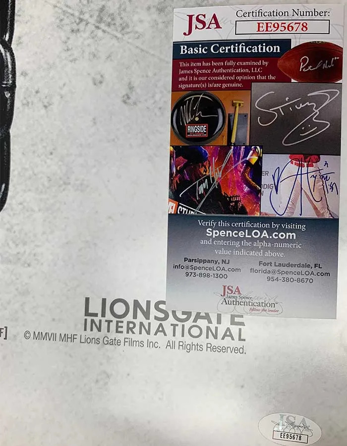 Tobin Bell signed Full Size One Sheet Poster Saw IV JSA Authentication