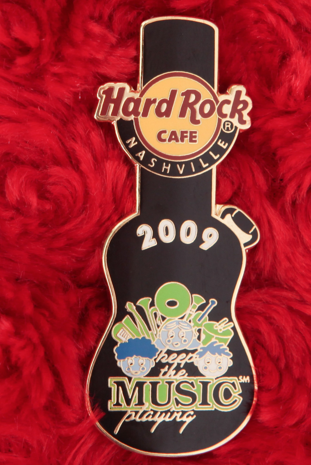 Hard Rock Cafe Pin Nashville CHARITY Guitar Case Keep The Music Playing KIDS le