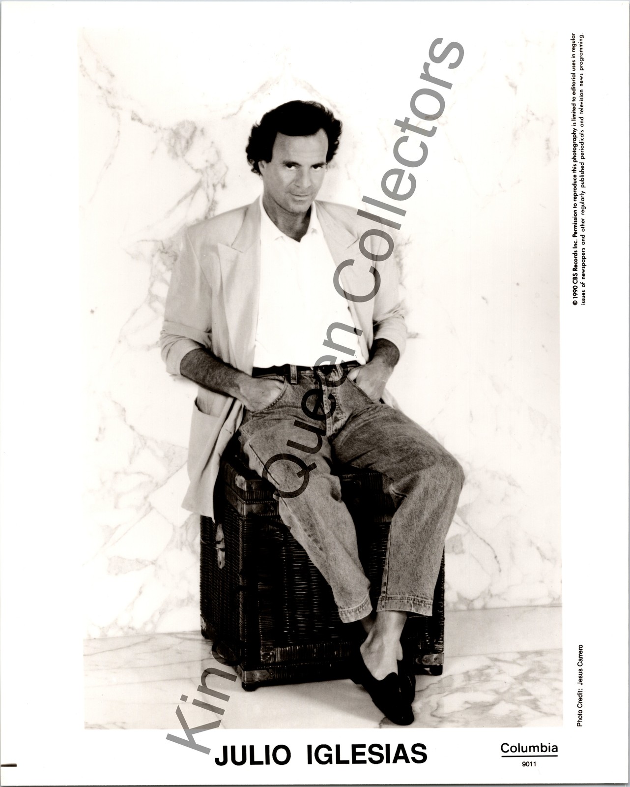 Julio Iglesias 1990 Original Vintage Columbia Records Latin pop Press Photo