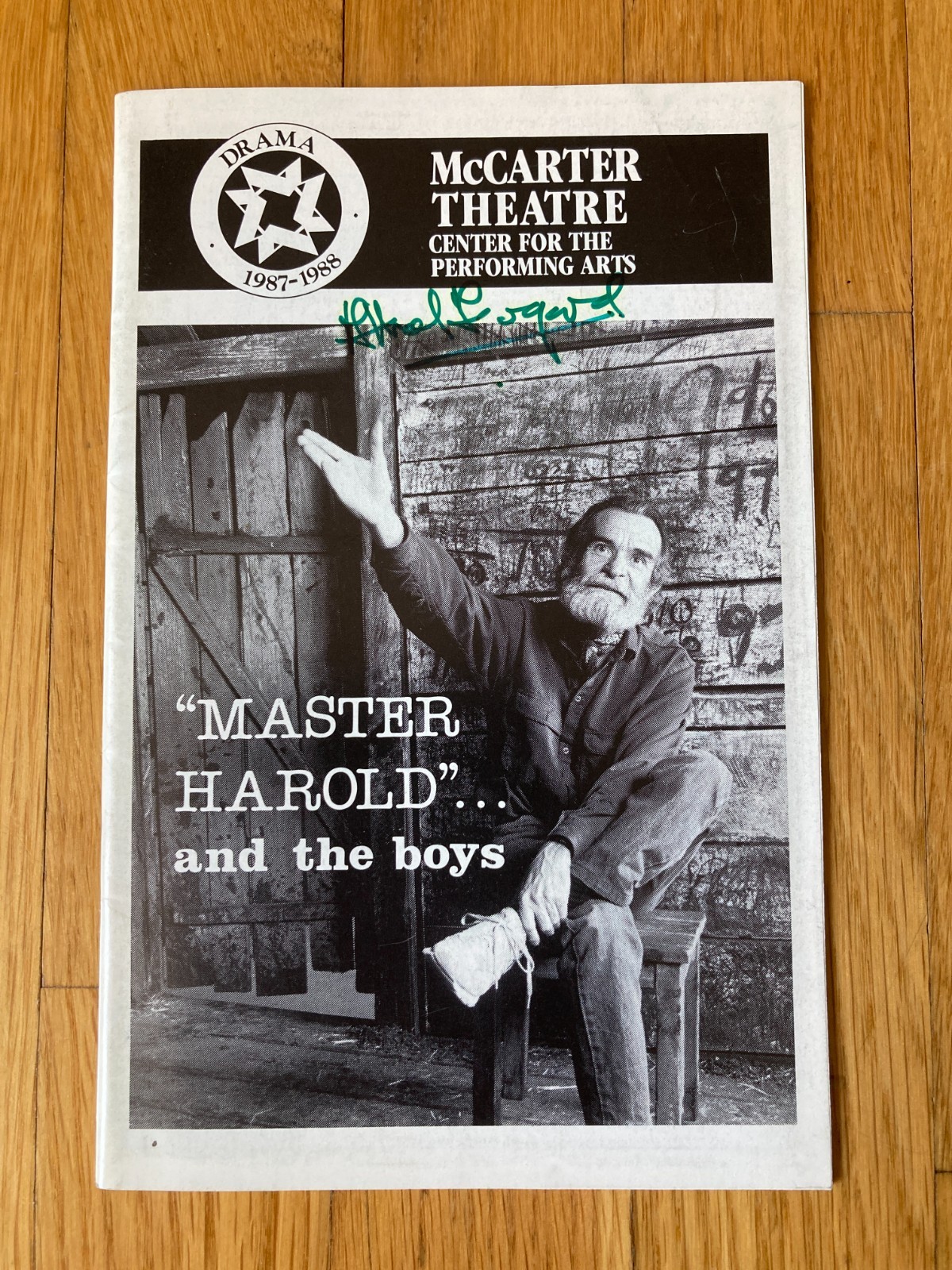 Athol Fugard Signed Autographed Master Harold and the boys Program JG COA