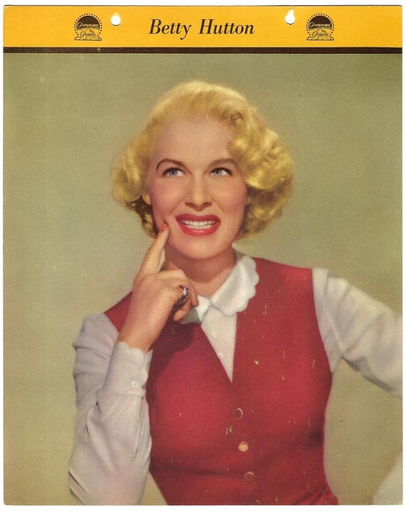 Betty Hutton – 1950s Dixie Cup Ice Cream Premium 8×10 Color Photo