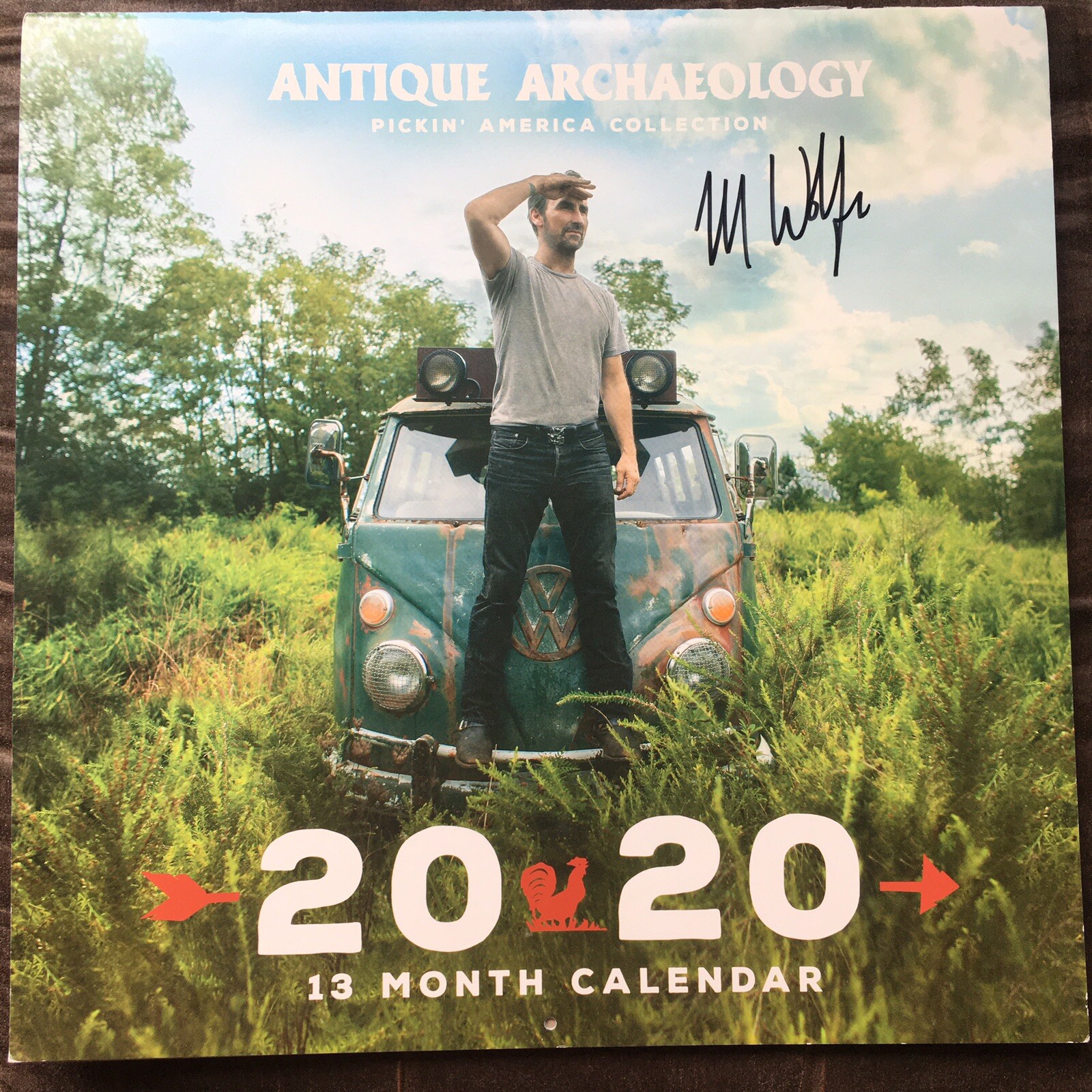 Mike Wolfe American Pickers Antique Archaeology Signed Autographed 2020 Calendar