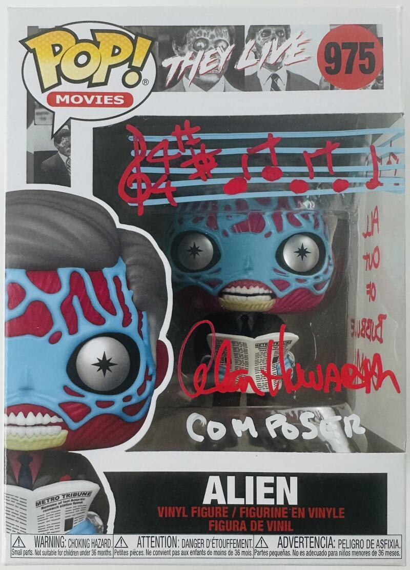 ALAN HOWARTH SIGNED ALIEN FUNKO POP VINYL 975 THEY LIVE FRANK AUTOGRAPH BAS 131