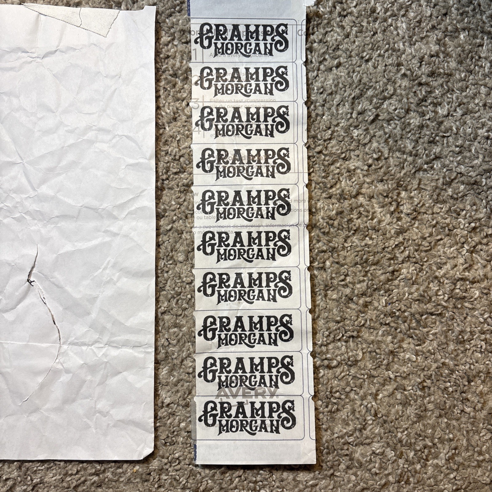 Gramps Morgan Stage Used Setlist 2026 Roots & Rhymes Tour Memorabilia