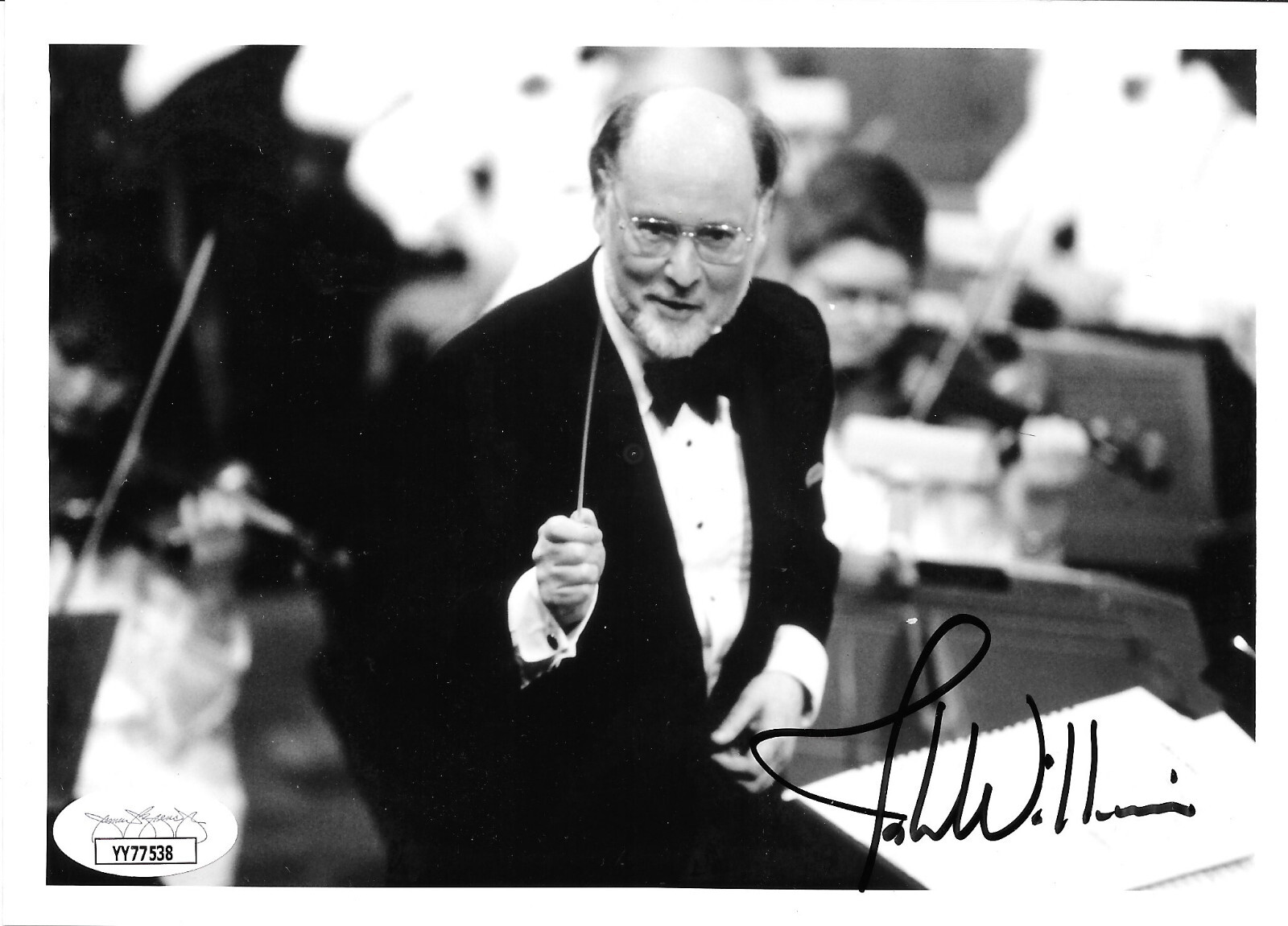 JOHN WILLIAMS CONDUCTING AUTOGRAPHED PHOTO (JSA LOA)