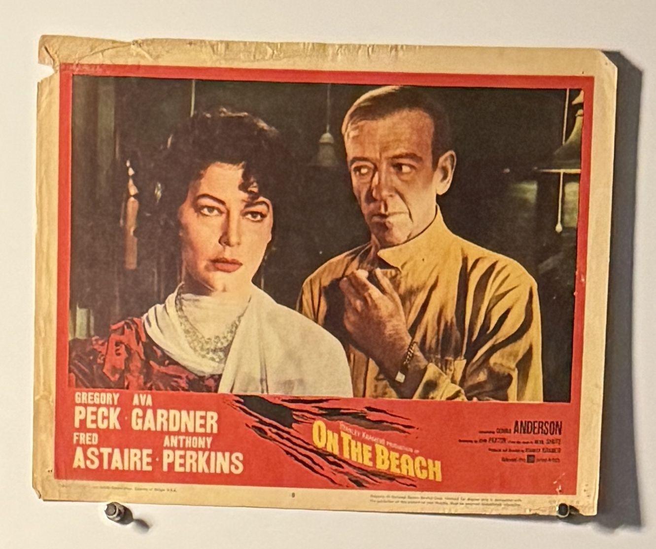 On The Beach Lobby Card 1959 Gregory Peck Ava Gardner Fred Astaire Perkins