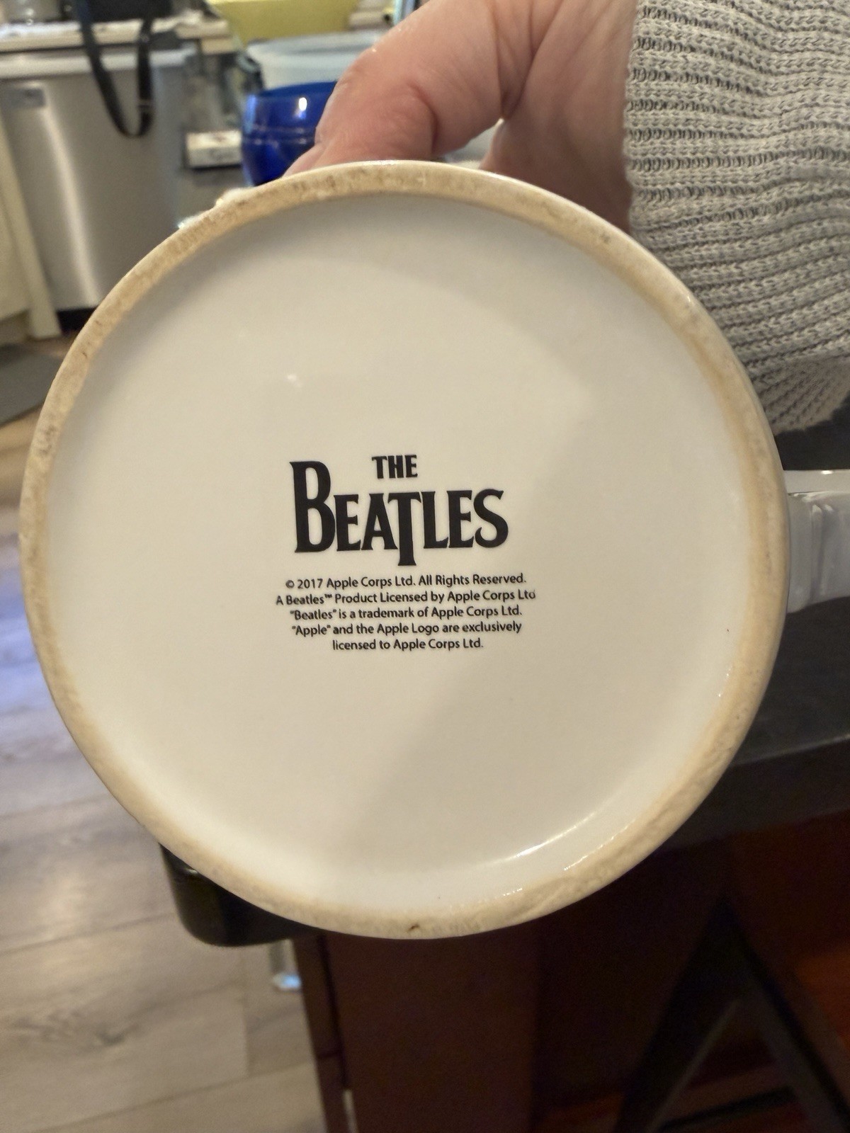 THE BEATLES 2017 Apple Corps Ltd. Coffee Mug Featuring Tickets Stubs