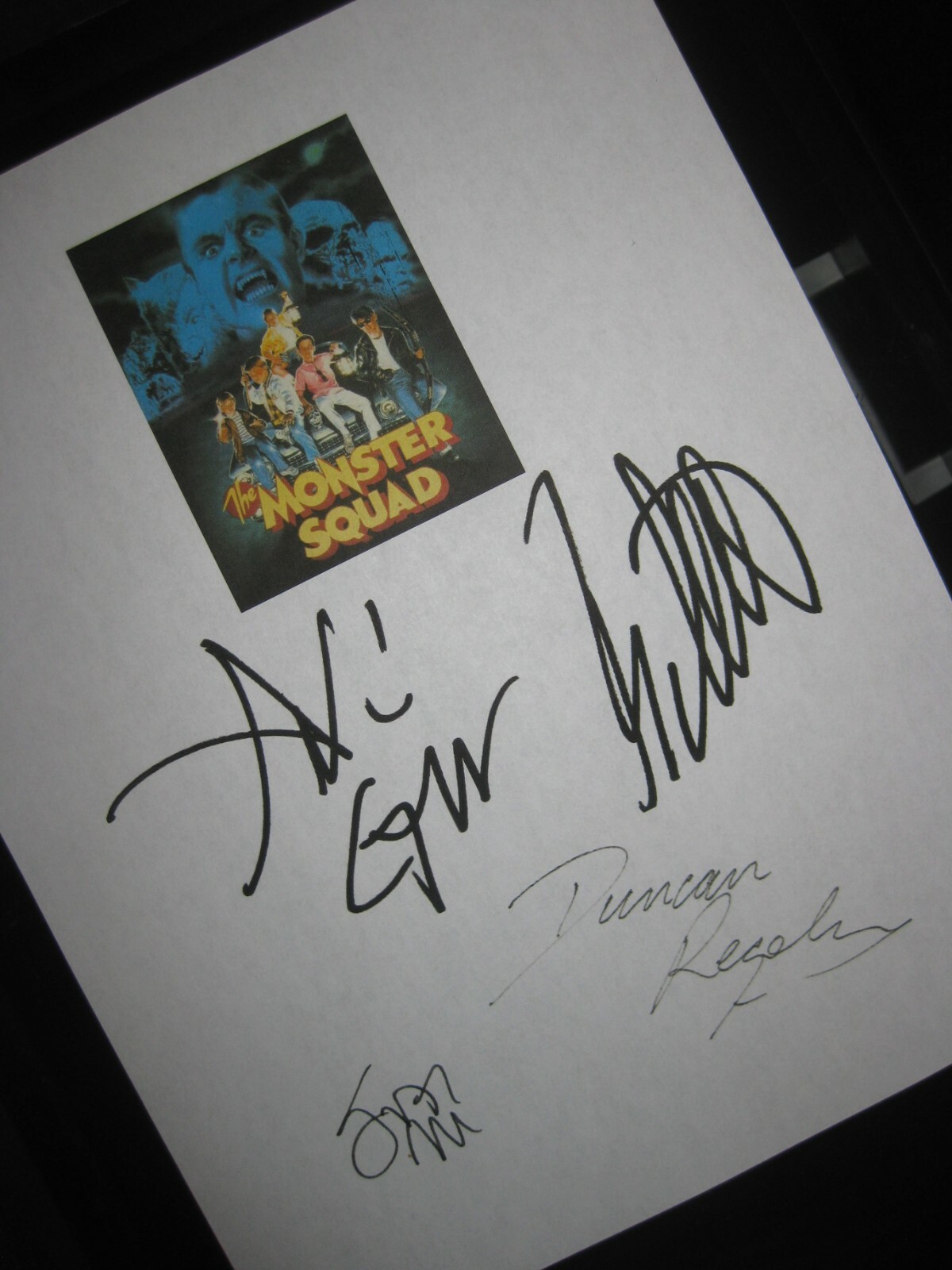 The Monster Squad signed film Script X4 Andre Gower Duncan Regehr Tom Noonan RPT