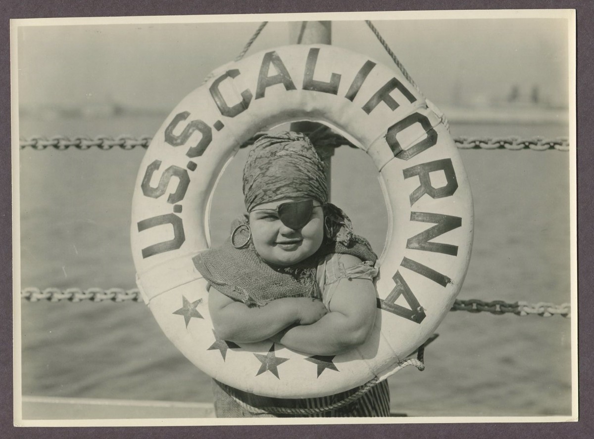 JOE COBB Our Gang Adorable Pirate Portrait 1924 ORIGINAL The Buccaneers Photo