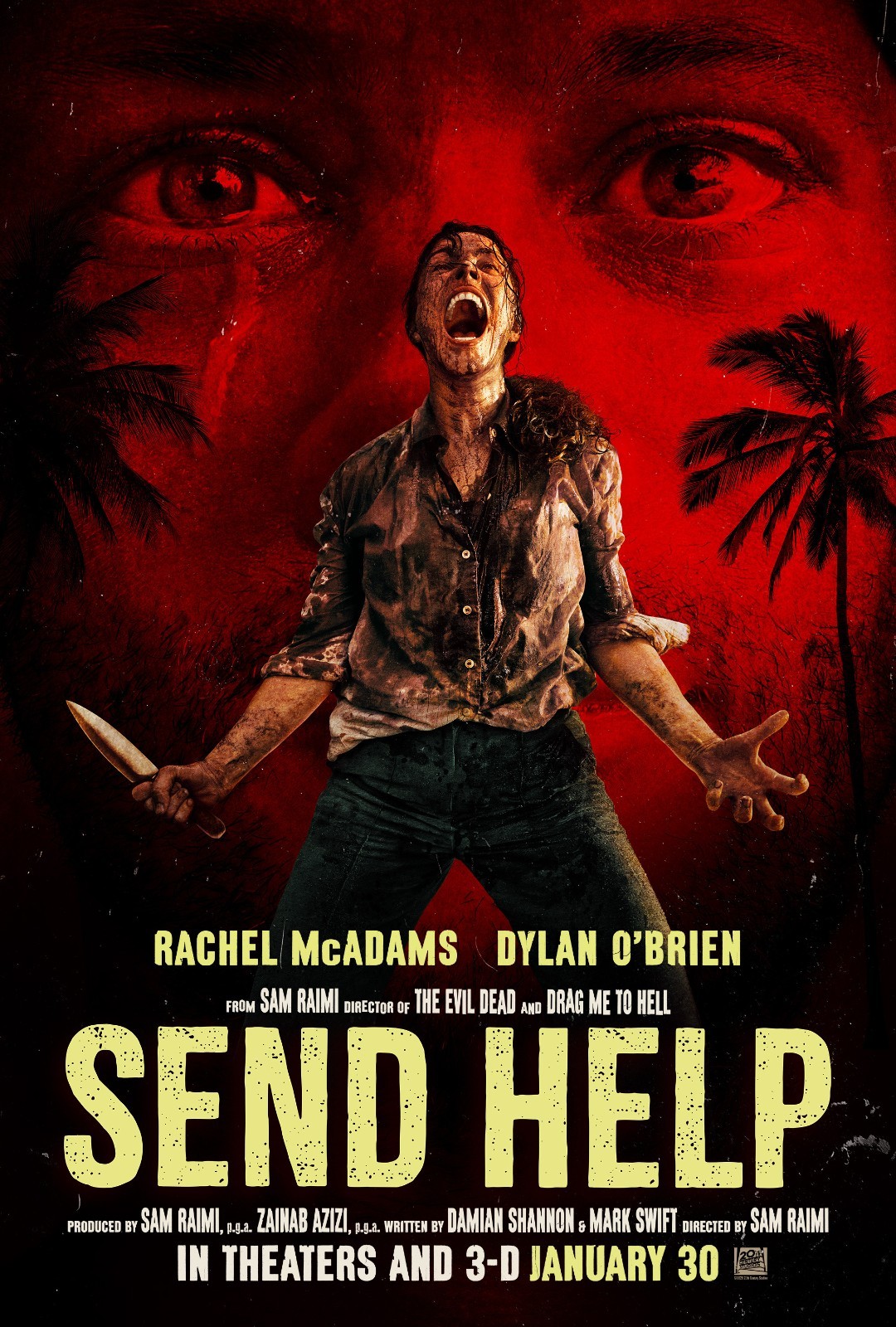 Send Help movie poster (b) – 11″ x 17″ inches – Rachel McAdams, Sam Raimi