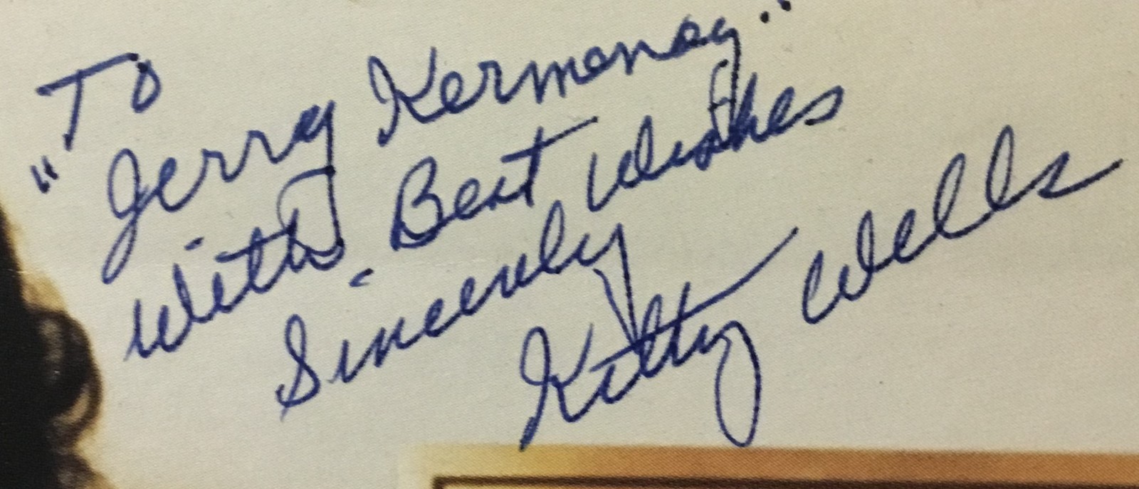 Kitty Wells Country Singer Signed 8×10 Color Photograph