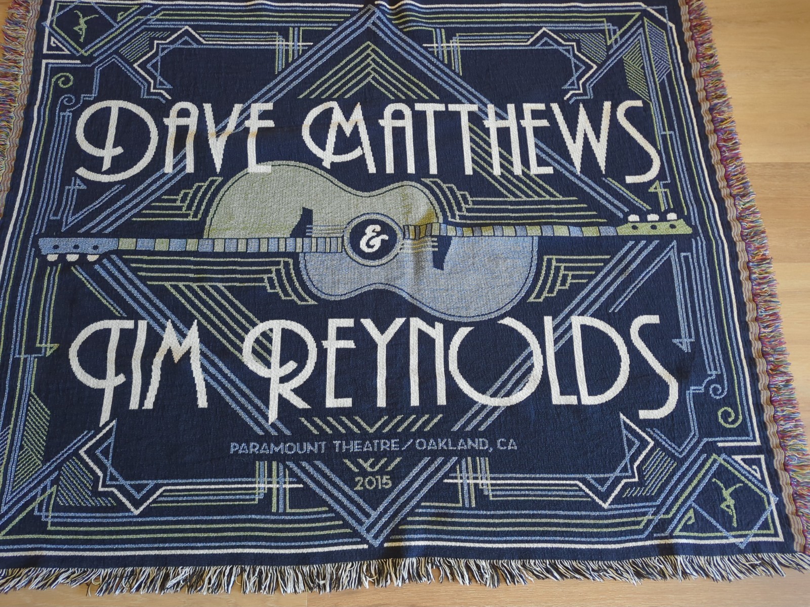 Dave Matthews & Tim Reynolds Throw Blanket Oakland CA Paramount Theatre 2015