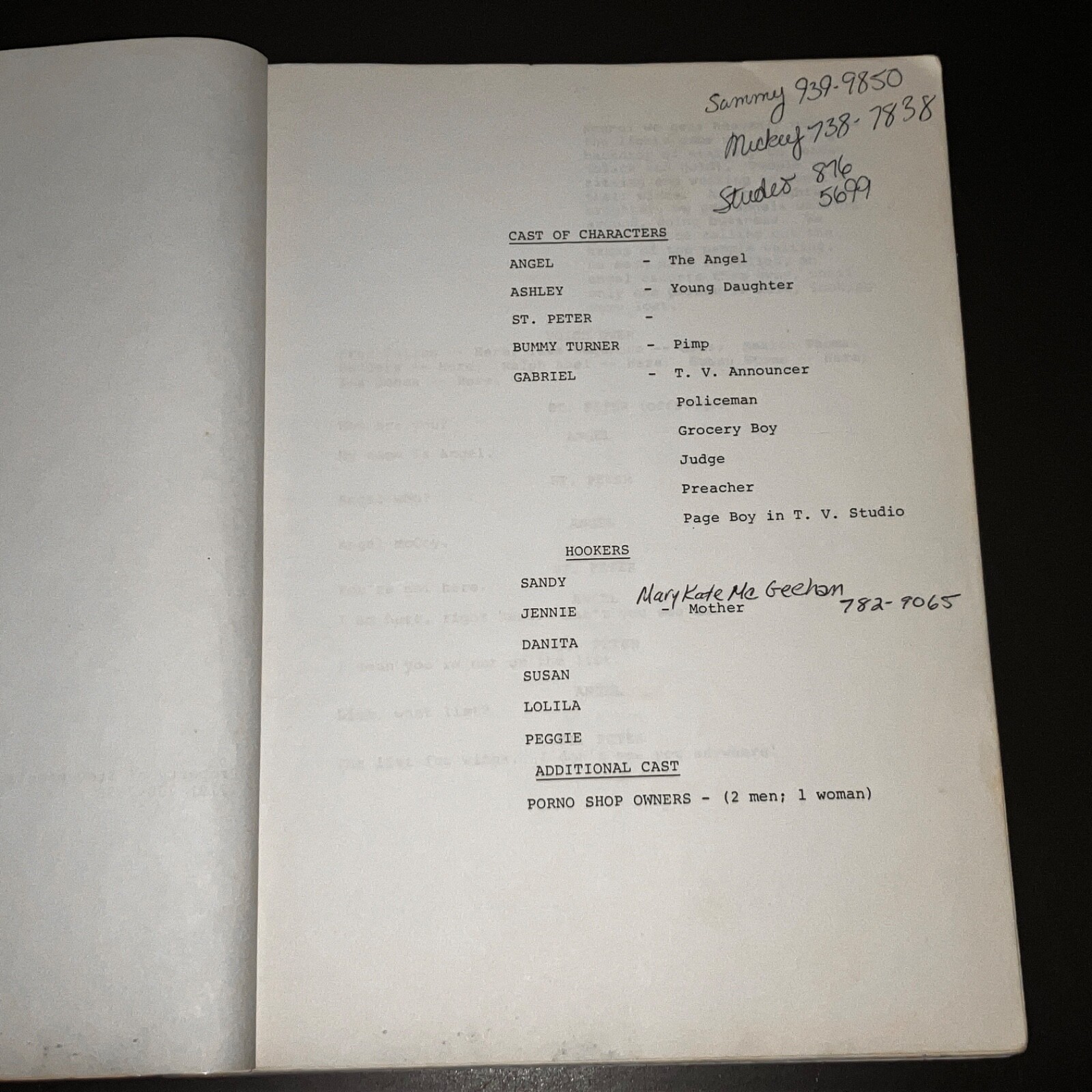 WINGS & THINGS Mickey Stevenson Motown Musical Script Production Notes COA