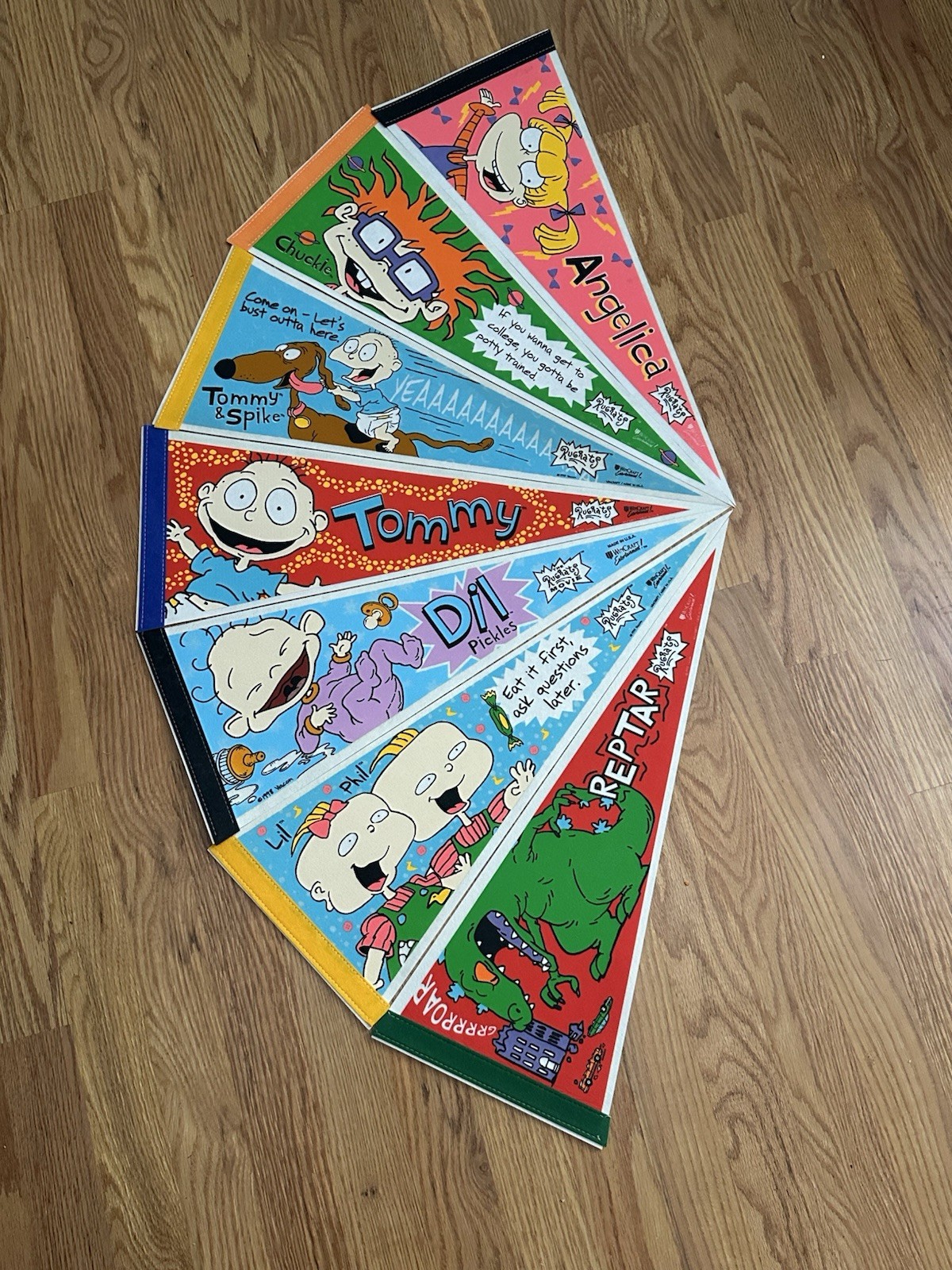 Rare Vtg 1998 Rugrats Complete Collection if Movie Felt Pennants Set