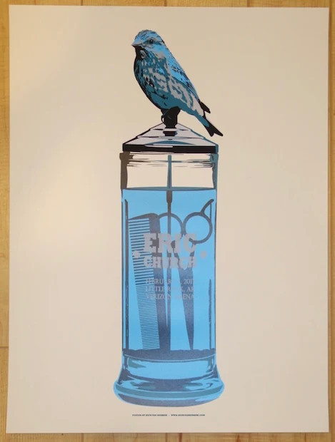 2017 Eric Church – Little Rock Silkscreen Concert Poster by Nick Van Berkum