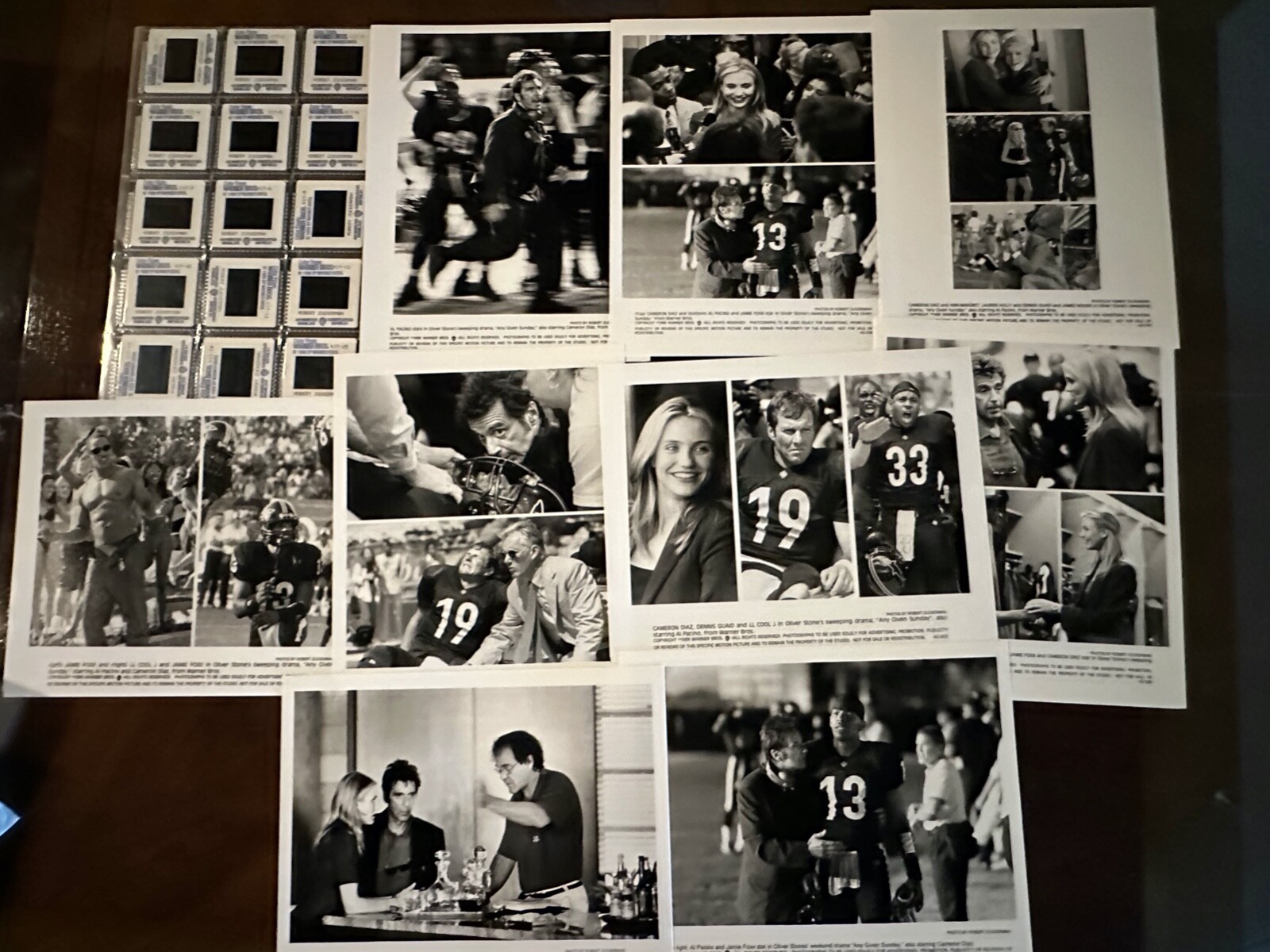 ANY GIVEN SUNDAY MOVIE PRESS KIT PHOTOGRAPHS & SLIDES