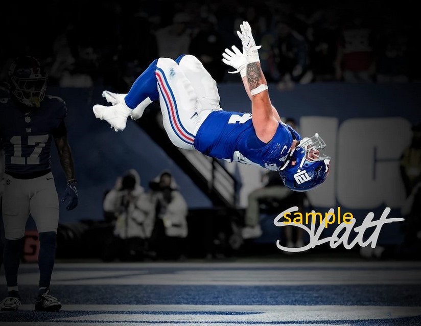 CAM SKATTEBO REPRINT 8X10 PHOTO SIGNED AUTOGRAPHED MAN CAVE GIFT NEW YORK GIANTS