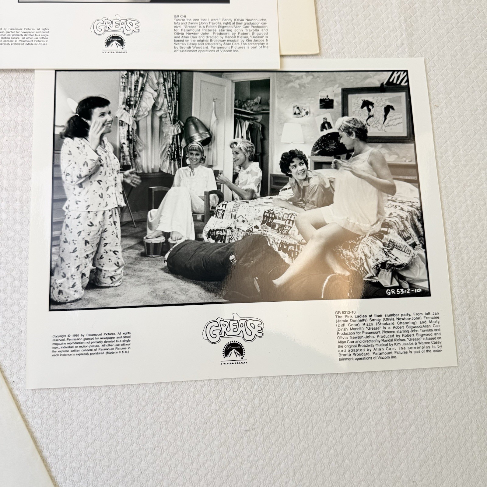 Grease 1998 20th Anniversary Press Kit John Travolta Olivia Newton-John