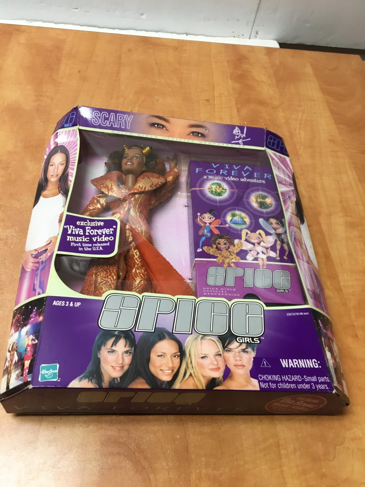 Spice Girls SCARY 1999 Hasbro Viva Forever Doll w/ VHS Music Video NIB NRFB