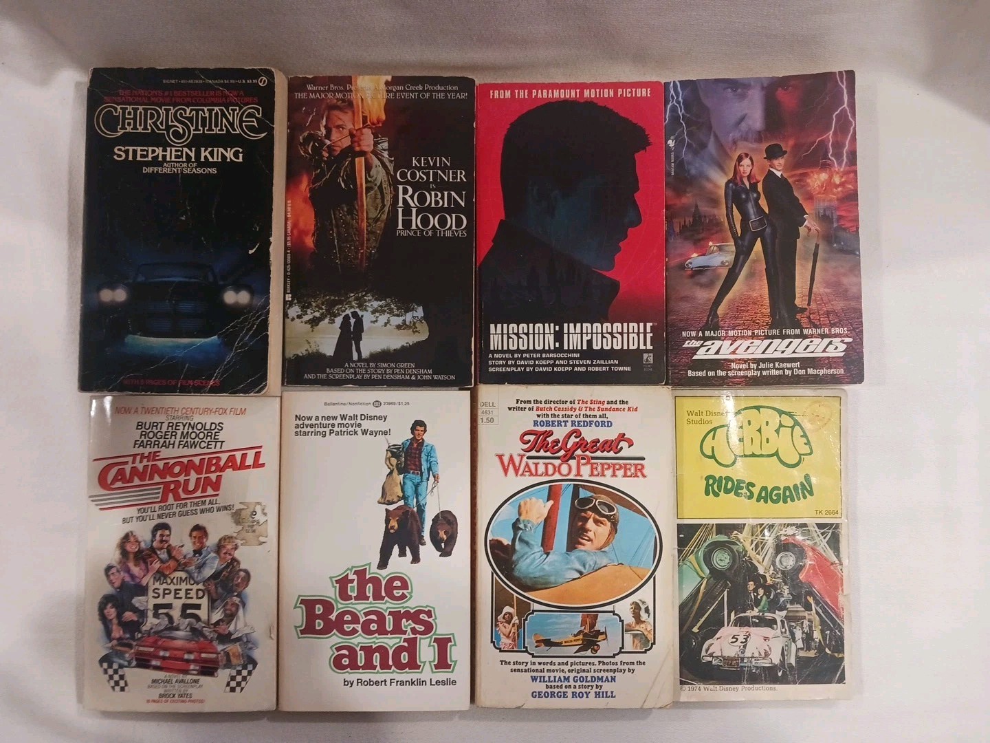 Book Lot Vintage Film Movie Novelization Tie-In Paperbacks w/ Photographs Photos