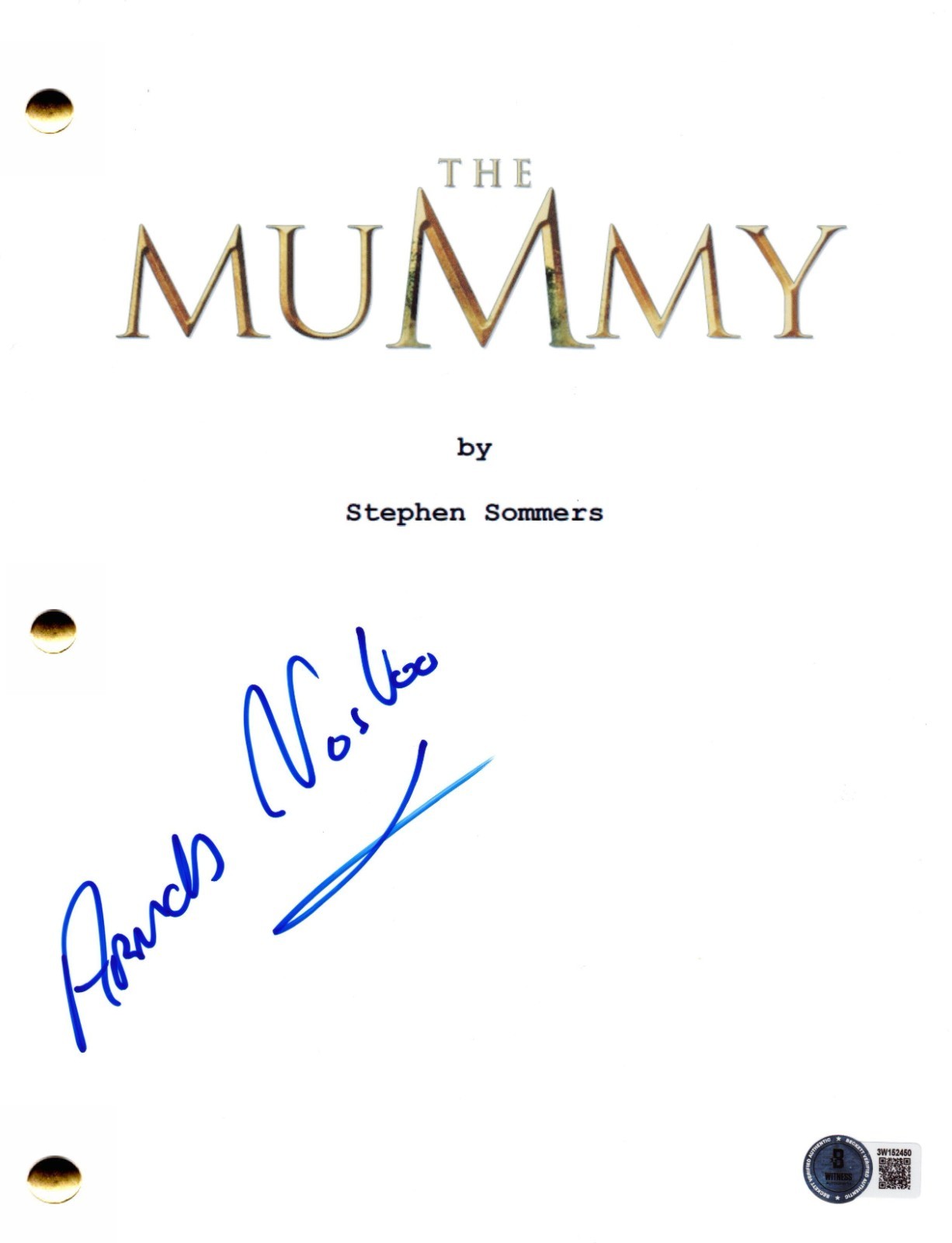 Arnold Vosloo Signed The Mummy Full Script Authentic Autograph Beckett