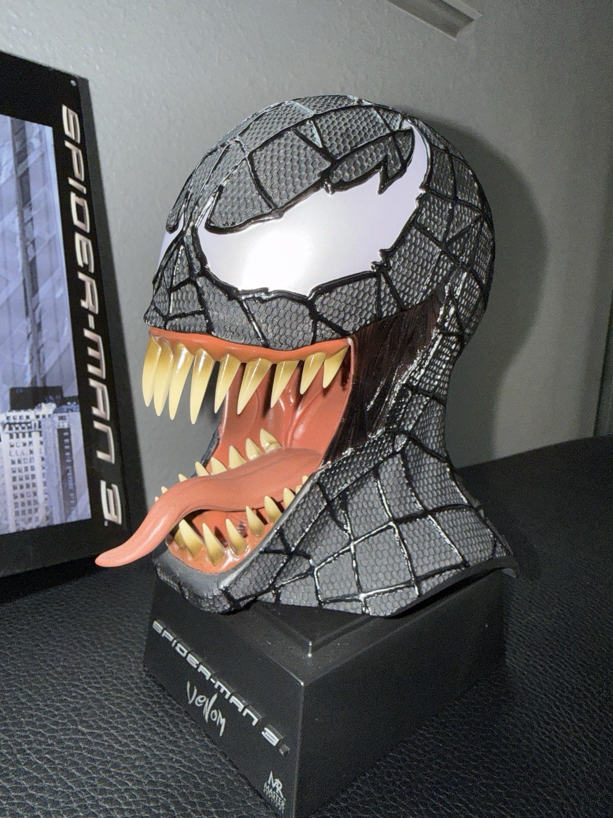 Master Replicas Spider-Man 3 Venom Mask Scaled Replica Display Bust w/ Stand Box