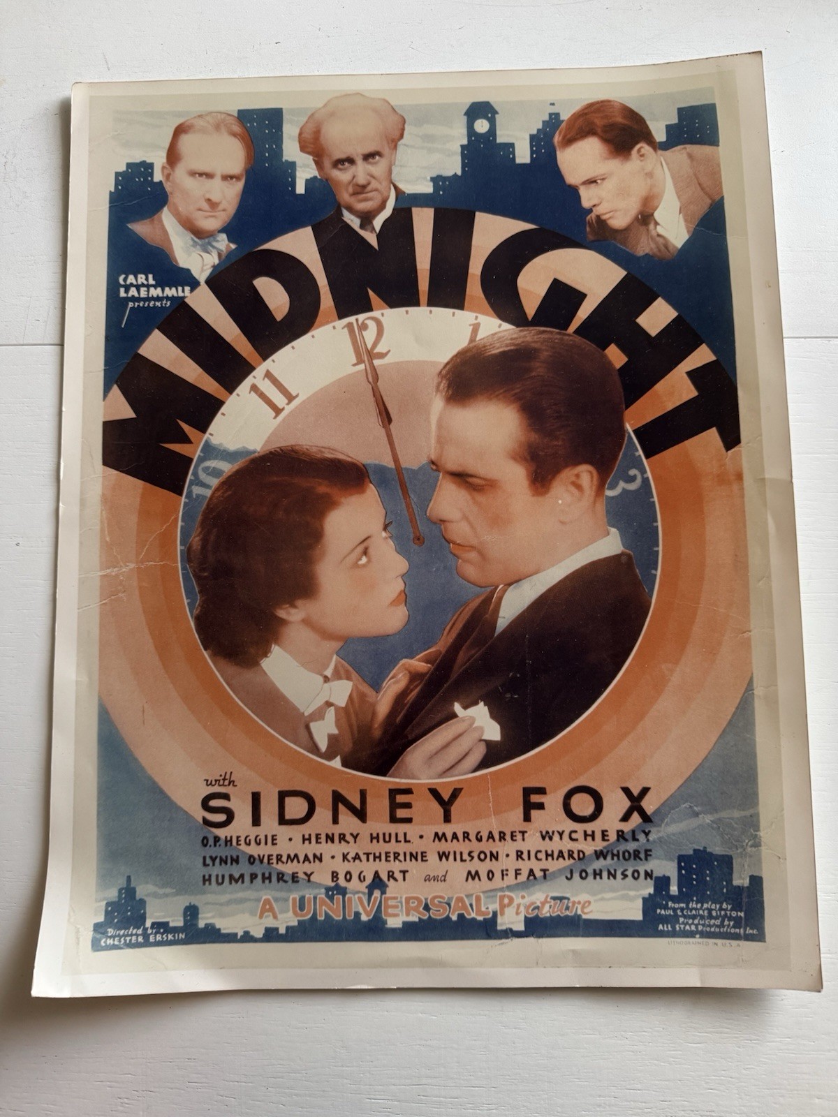 Midnight (1934) Lobby Card High Quality Vintage Reproduction