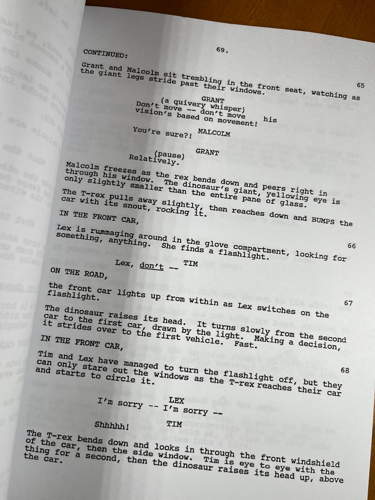 Jurassic Park Script Cast-Signed- Autograph Reprints- 151 Pages