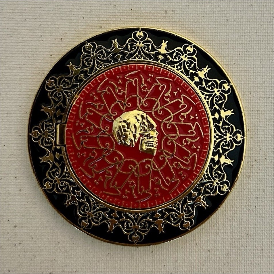 John Wick Blood Oath Marker Replica Red Black Gold Fingerprint Continental Prop