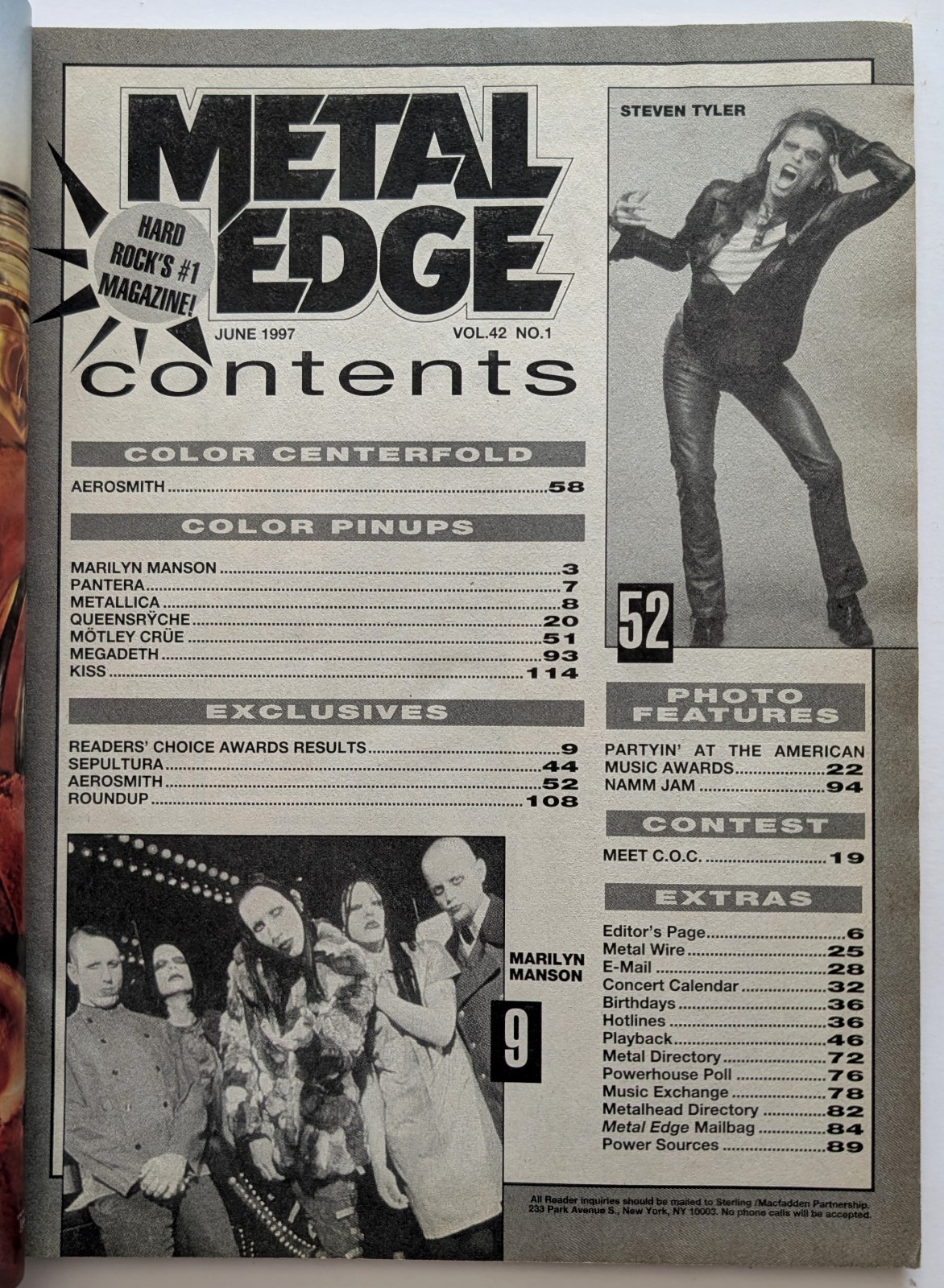1997 June Metal Edge – Hard Rock Metal Music Magazine