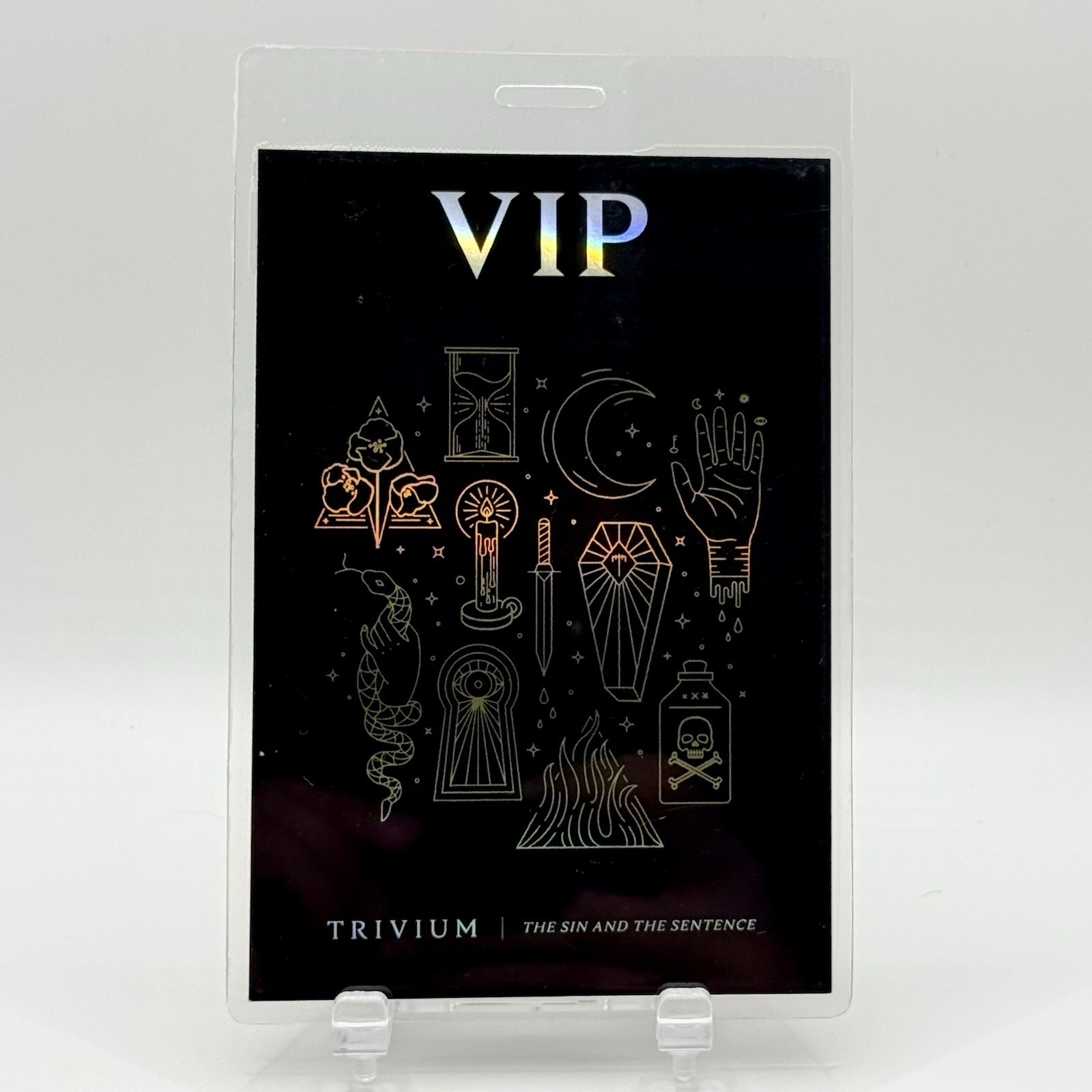Trivium The Sin And The Sentence 2018 Tour Hologram VIP Laminate Pass Avatar