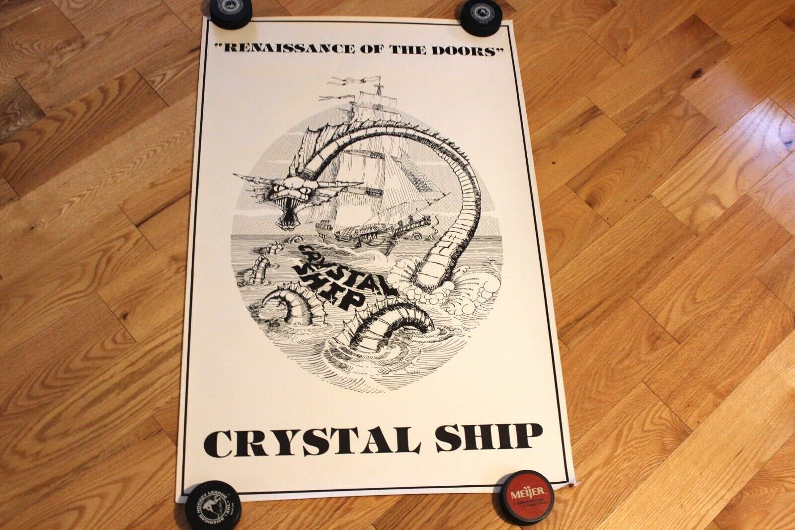 1980s Crystal Ship (Tribute to The Doors) 22 1/2″ x 34 1/2″ promo poster